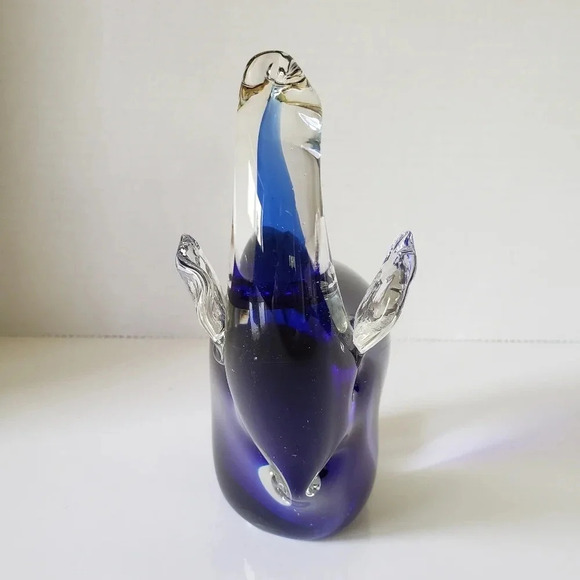 Murano Style Cobalt Blue Elephant Art Glass Paperweight. - Picture 5 of 9